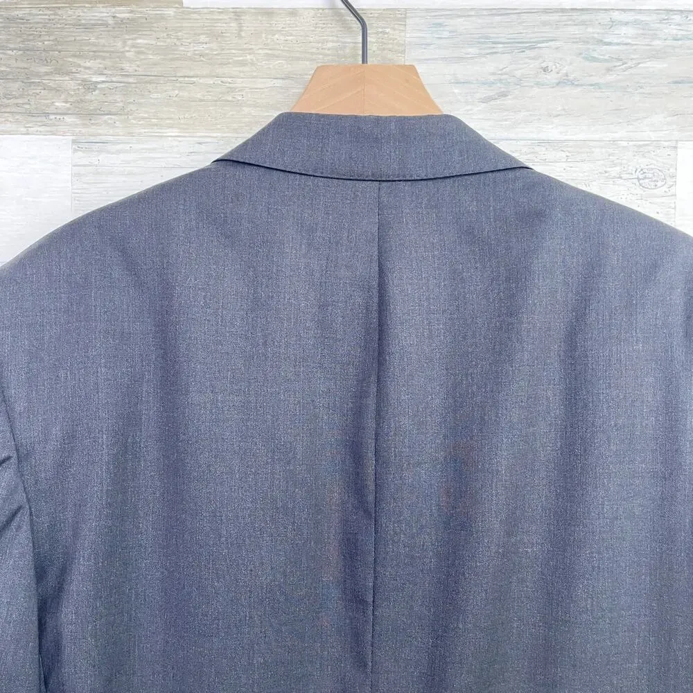 Samuelsohn Wool Greenwich Suit Charcoal Gray Mens 43 Jacket 33x30 Pleated Pants